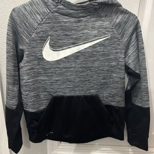Nike Gray and Black Kids Hoodie